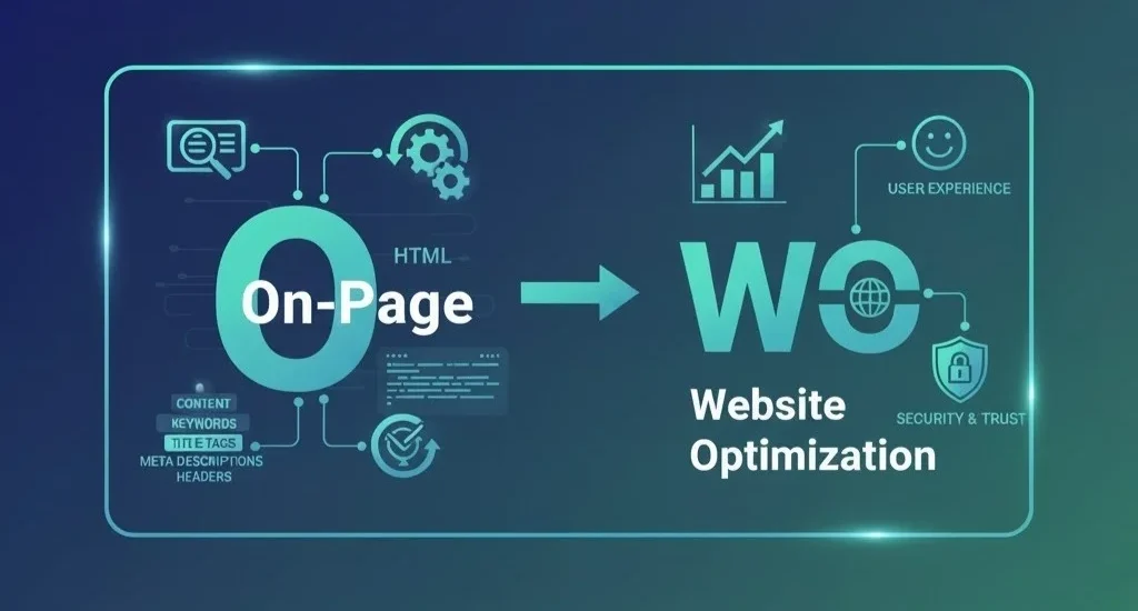 On-page SEO strategies for website optimization infographic