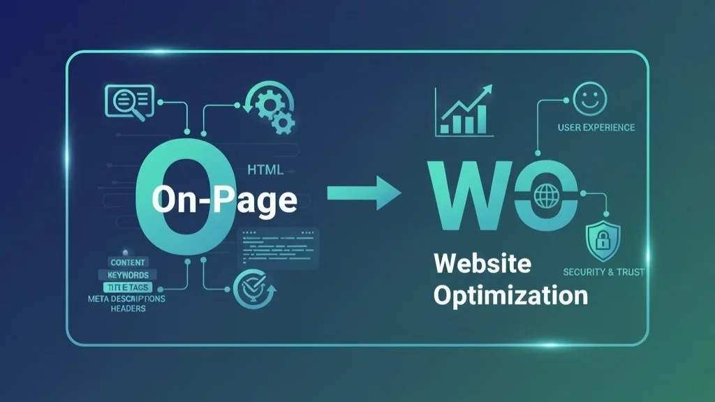 On-page SEO strategies for website optimization infographic
