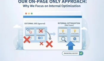 On-page SEO only optimization approach